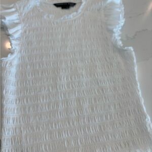 White Ruffled Sleeveless Top